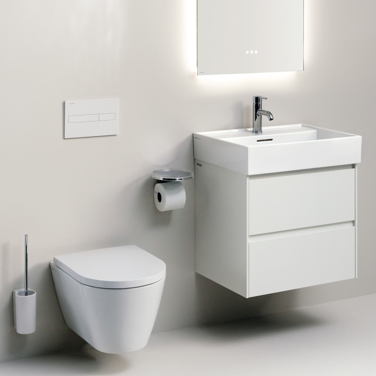 LAUFEN KARTELL SERVANT 60X46 CM GLATT UNDERSIDE LCC HVIT