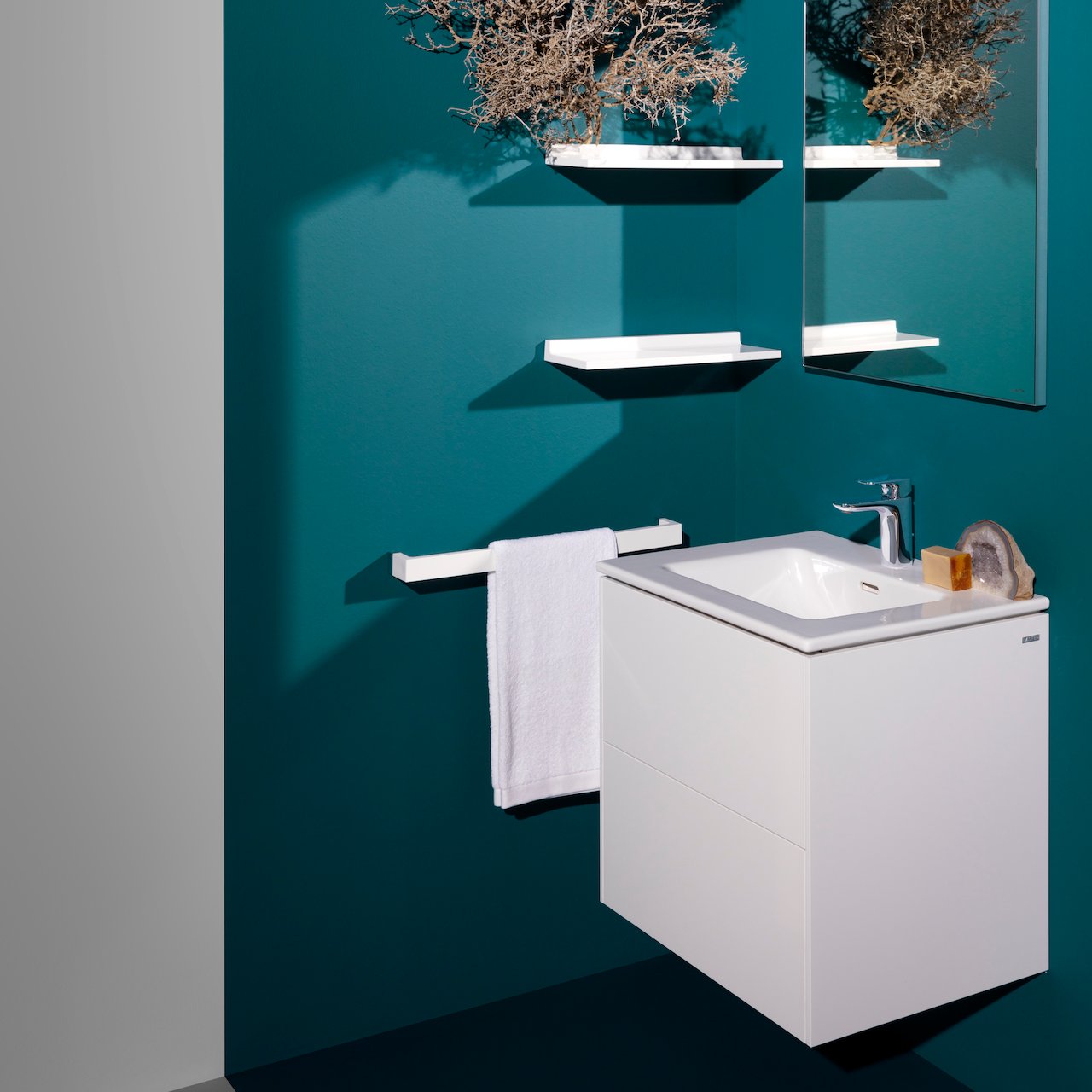 LAUFEN KARTELL MØBELSETT 50 CM 2 SKUFFER MATT HVIT