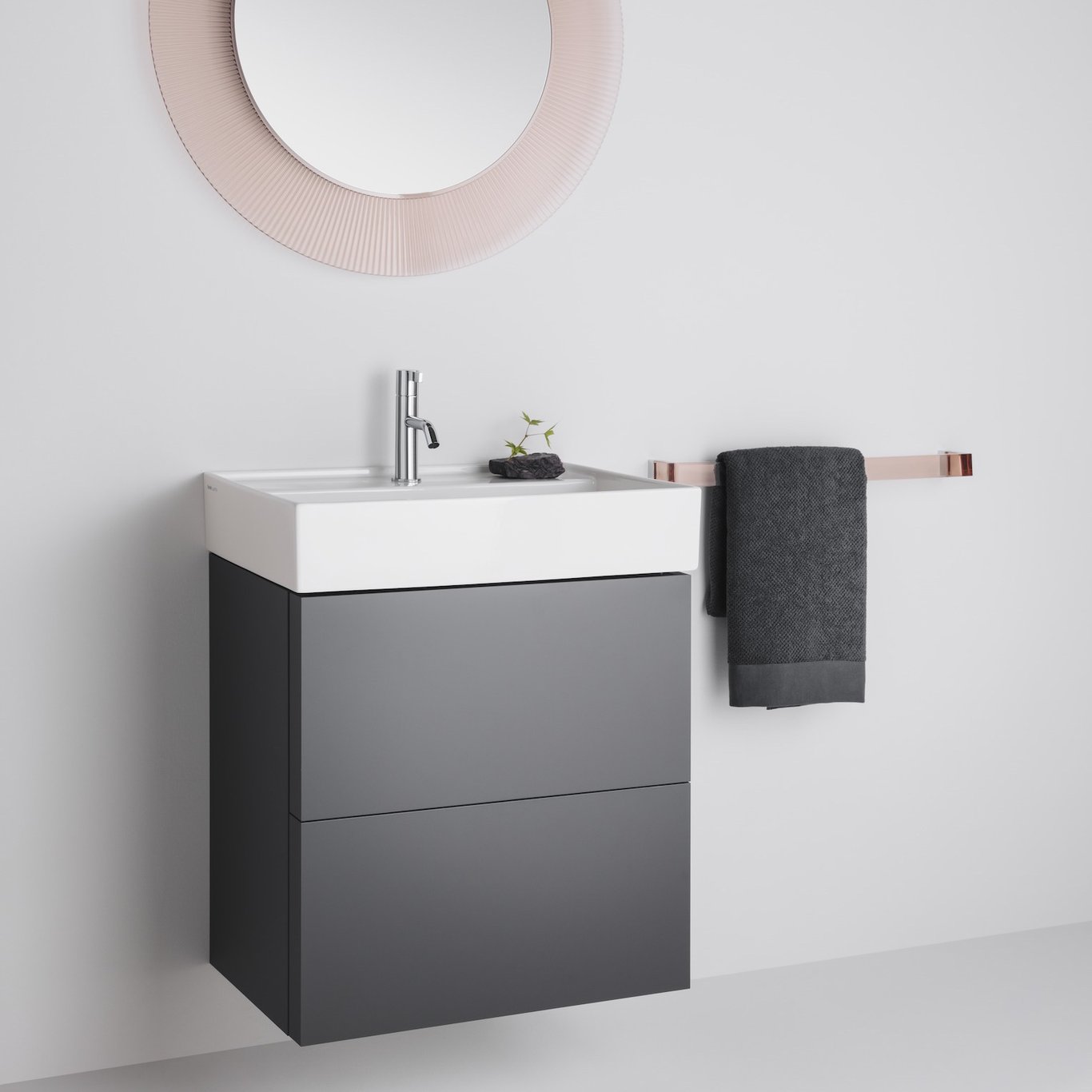 LAUFEN KARTELL UNDERSKAP M/ TO SKUFFER OG SKUFFEINNSATS, MØRK GRÅ LAUFEN KARTELL UNDERSKAP M/ TO SKUFFER OG SKUFFEINNSATS, MØRK GRÅ