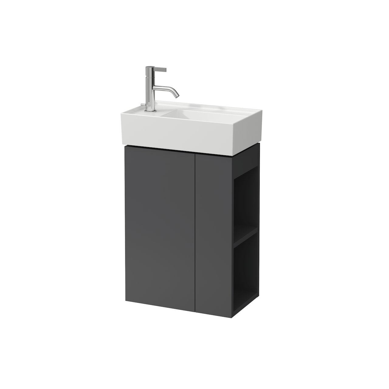 LAUFEN KARTELL SERVANTSKAP 45 CM VENSTRE SKIFERGRÅ LAUFEN KARTELL SERVANTSKAP 45 CM VENSTRE SKIFERGRÅ