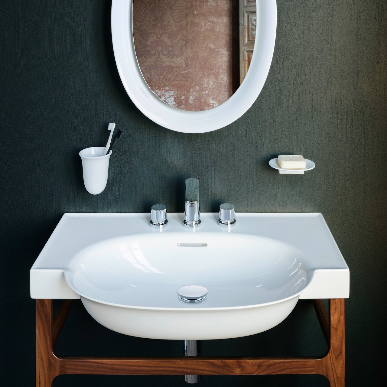 LAUFEN NEW CLASSIC SÅPESKÅL I SAPHIRKERAMIK HVIT