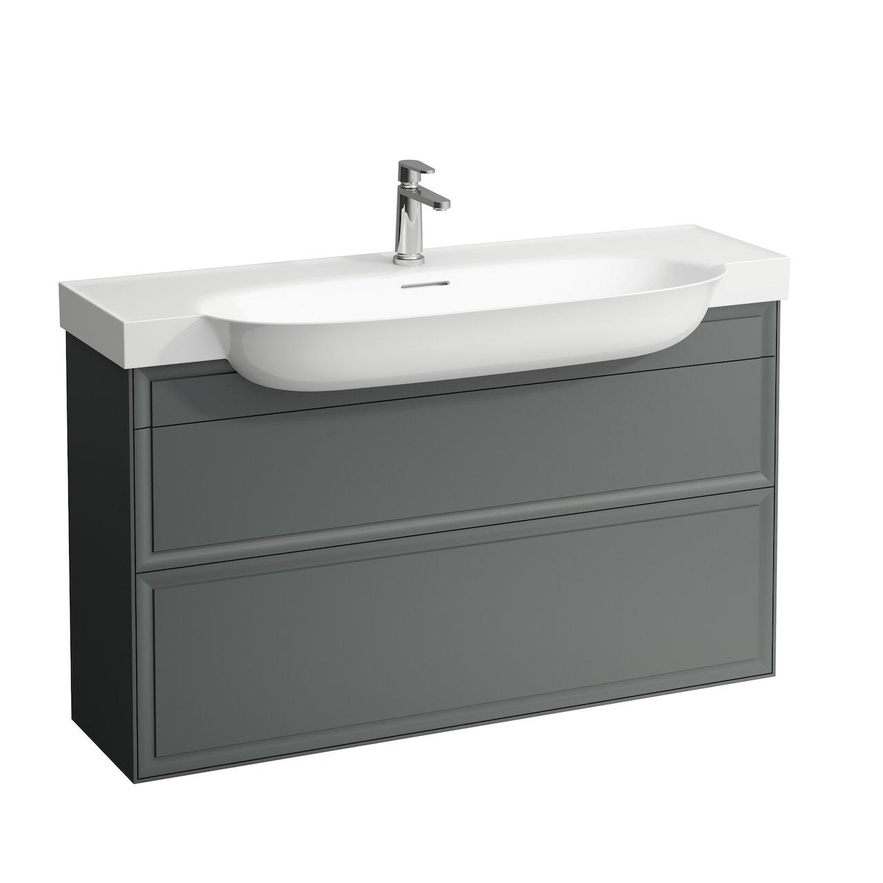 LAUFEN NEW CLASSIC SERVANTSKAP 120 CM 2 SKUFFER TRAFIKKGRÅ