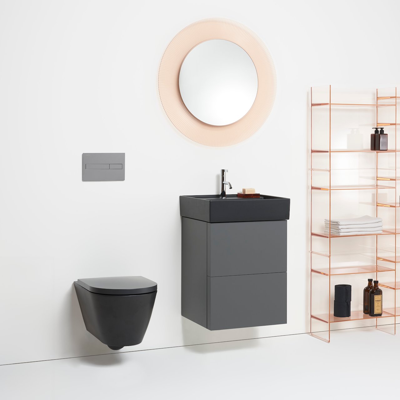 LAUFEN KARTELL SERVANT 60X46 CM GLATT UNDERSIDE MATT SORT LAUFEN KARTELL SERVANT 60X46 CM GLATT UNDERSIDE MATT SORT