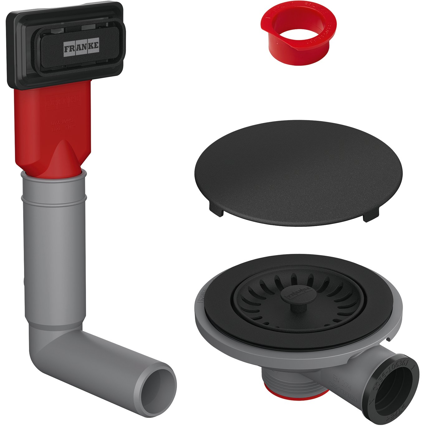 FRANKE AVLØPSSETT MATT SORT, ENKEL FRANKE AVLØPSSETT MATT SORT, ENKEL