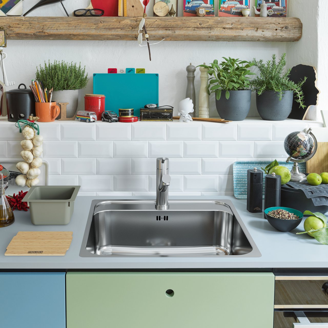 FRANKE SRX 210-50 TL STÅLVASK 1 KUM MED BAKPLATE FRANKE SRX 210-50 TL STÅLVASK 1 KUM MED BAKPLATE