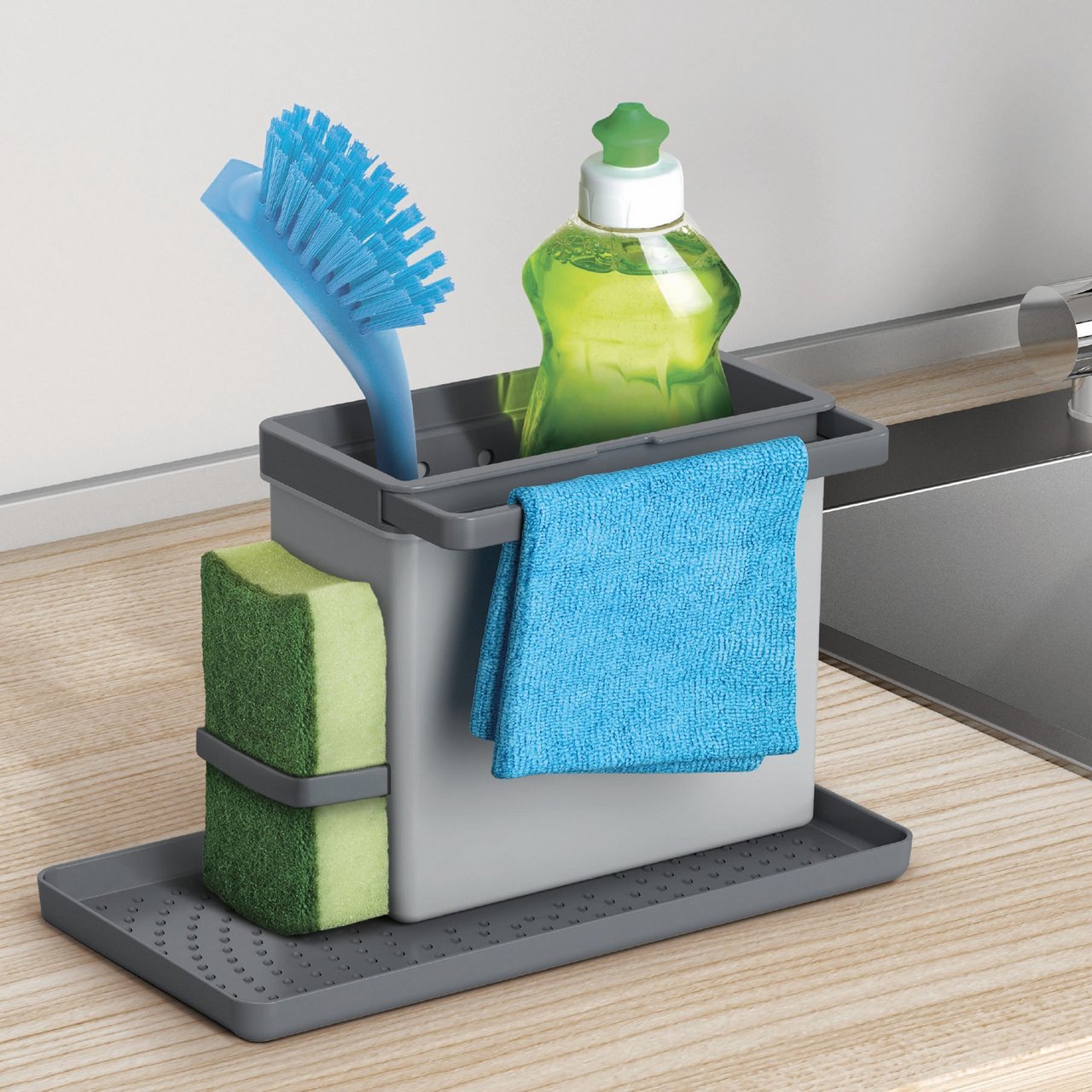 METALTEX KJØKKENORGANISATOR M/DRENERING SORT