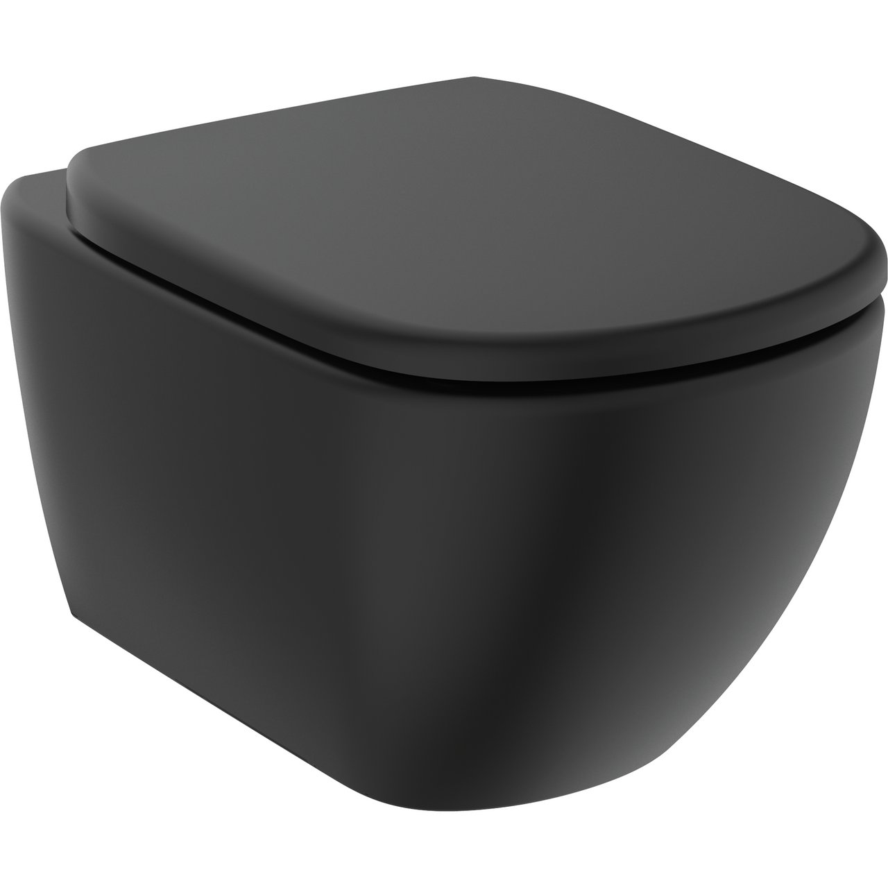 IDEAL STANDARD TESI VEGGSKÅL RIMLESS M/SETE MATT SORT IDEAL STANDARD TESI VEGGSKÅL RIMLESS M/SETE MATT SORT