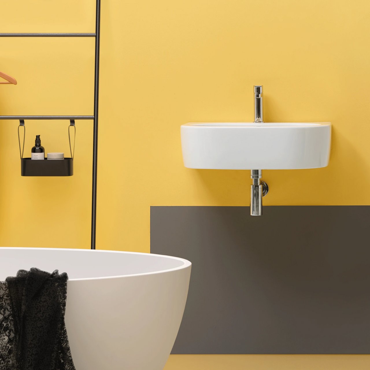 LAVABO FLO 60 PORSELEN SERVANT HVIT