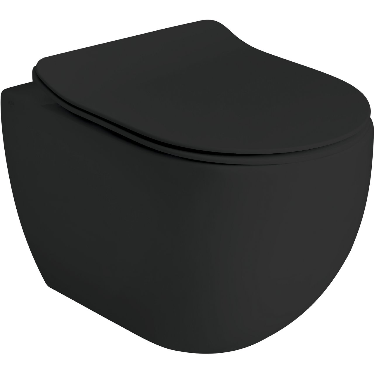 LAVABO GLOMP MINI RIMLESS VEGGHENGT TOALETT MATT SORT LAVABO GLOMP MINI RIMLESS VEGGHENGT TOALETT MATT SORT