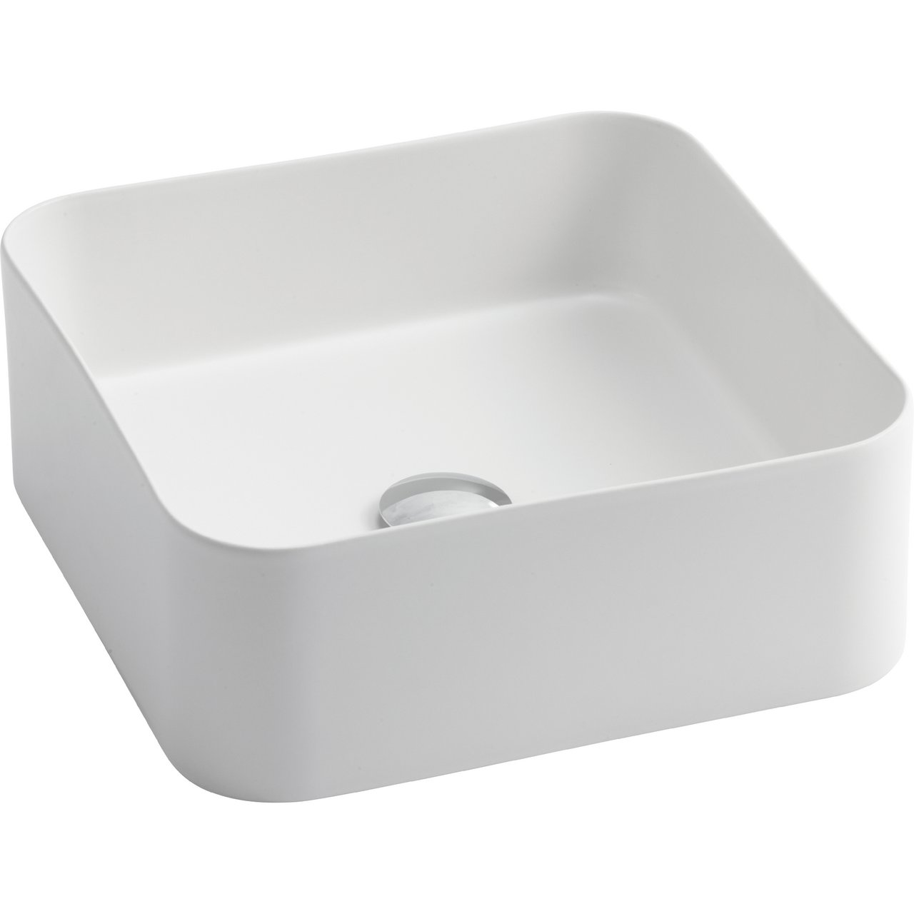 LAVABO MATE SLIM 40X40 PORSELEN SERVANT MATT HVIT