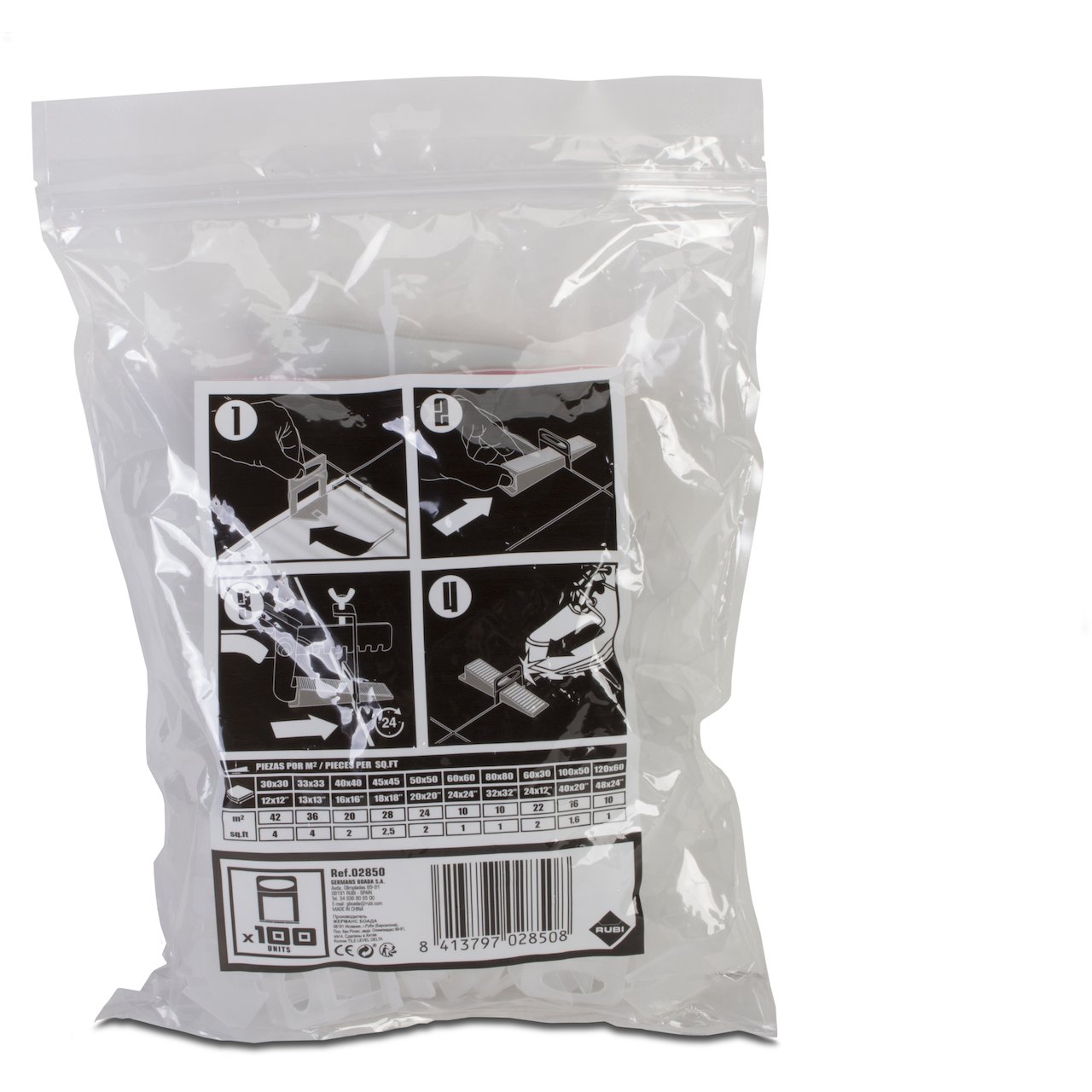 RUBI DELTA NIVÅSYSTEM STRIPS 3-12MM 1MM 100STK RUBI DELTA NIVÅSYSTEM STRIPS 3-12MM 1MM 100STK