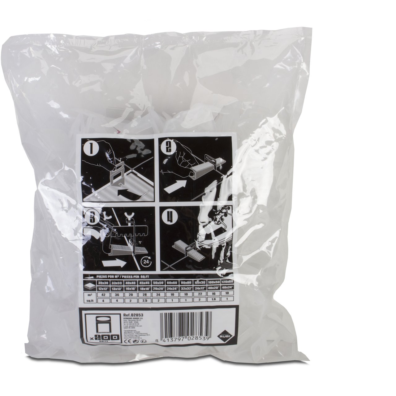 RUBI DELTA NIVÅSYSTEM STRIPS 3-12MM 2MM 200STK RUBI DELTA NIVÅSYSTEM STRIPS 3-12MM 2MM 200STK