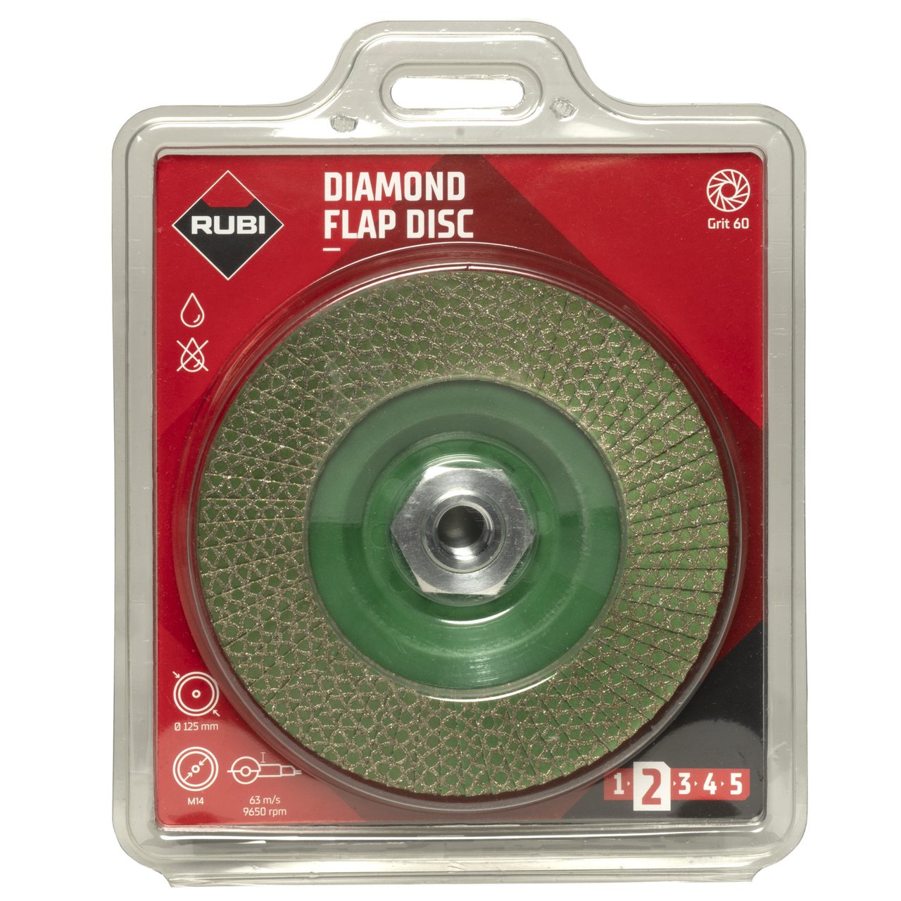 RUBI SLIPESKIVE GROV 50/60 Ø125MM RUBI SLIPESKIVE GROV 50/60 Ø125MM