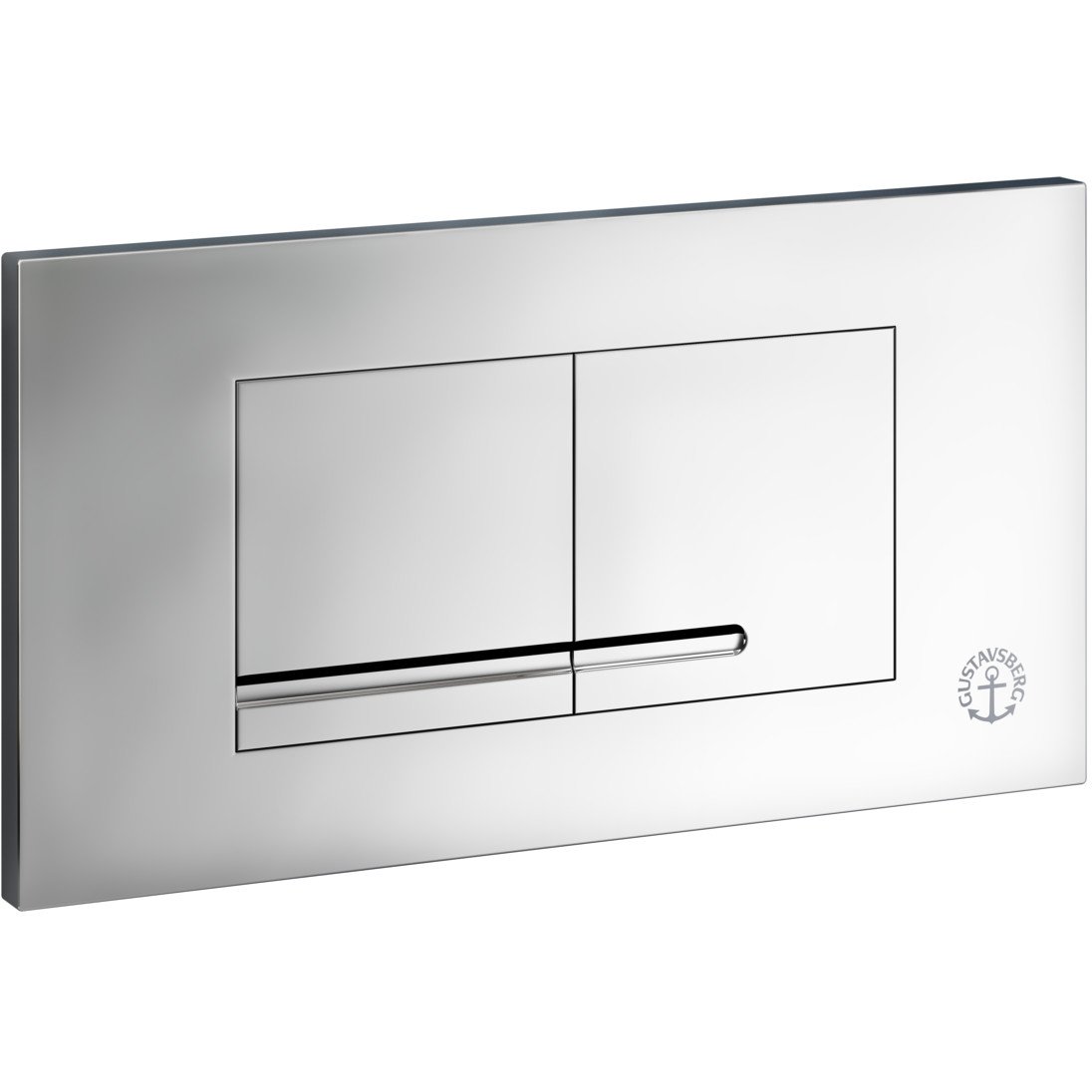 GUSTAVSBERG TRIOMONT TOALETTKNAPP F/FIKSTUR XT M/DOBBELSPYLING, REKTANGULÆR KROM GUSTAVSBERG TRIOMONT TOALETTKNAPP F/FIKSTUR XT M/DOBBELSPYLING, REKTANGULÆR KROM