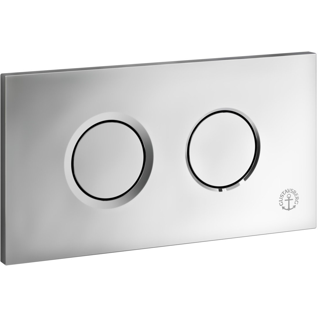 GUSTAVSBERG TRIOMONT TOALETTKNAPP F/FIKSTUR XT M/DOBBELTSPYLING, BLANK KROM GUSTAVSBERG TRIOMONT TOALETTKNAPP F/FIKSTUR XT M/DOBBELTSPYLING, BLANK KROM