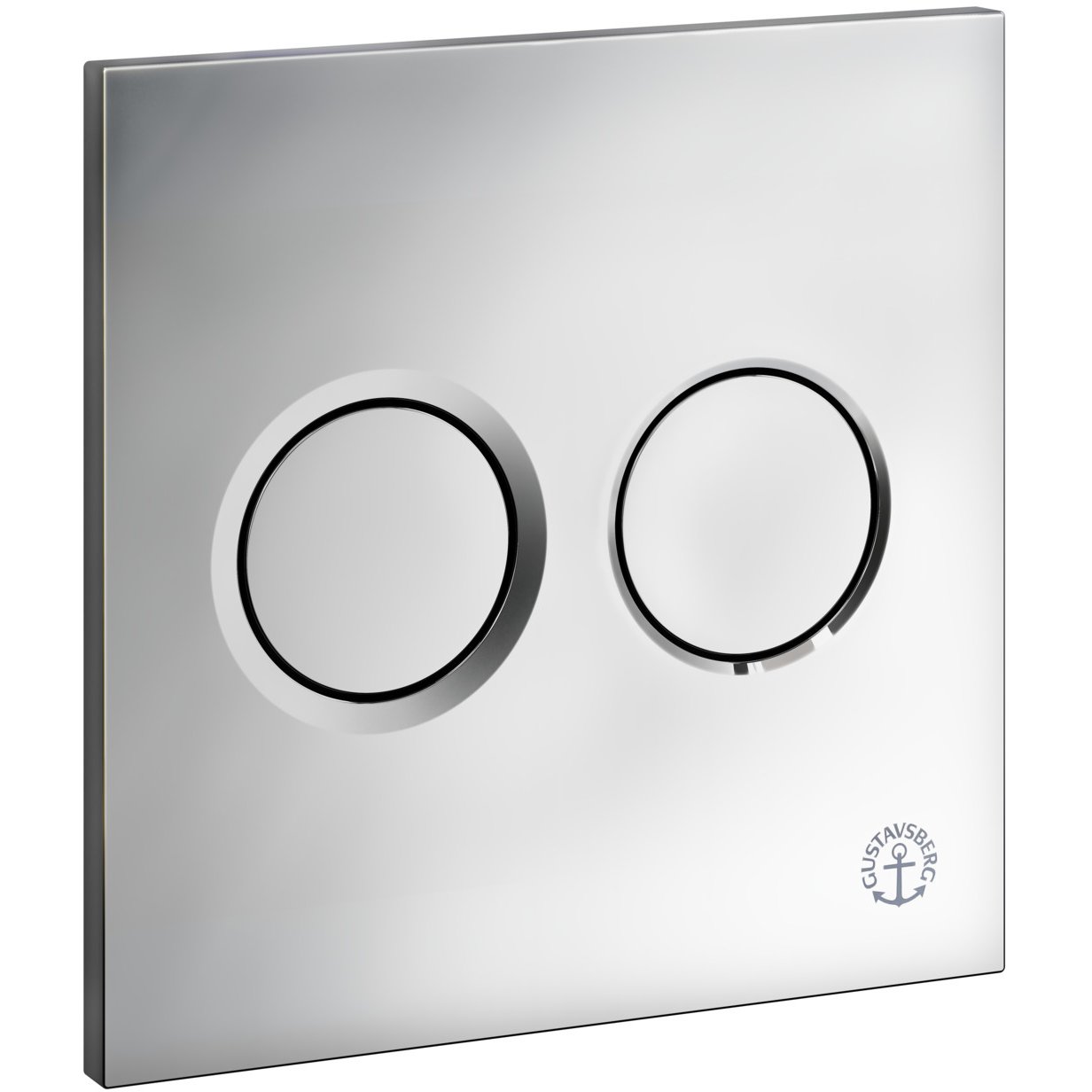 GUSTAVSBERG TRIOMONT TOALETTKNAPP F/FIKSTUR XS M/DOBBELSPYLING, RUND KROM GUSTAVSBERG TRIOMONT TOALETTKNAPP F/FIKSTUR XS M/DOBBELSPYLING, RUND KROM