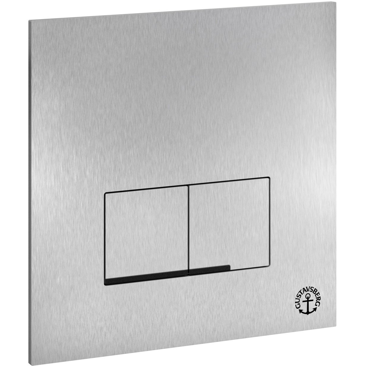 GUSTAVSBERG TOALETTKNAPP F/FIKSTUR XS M/DOBBELSPYLING, RUSTFRITT STÅL