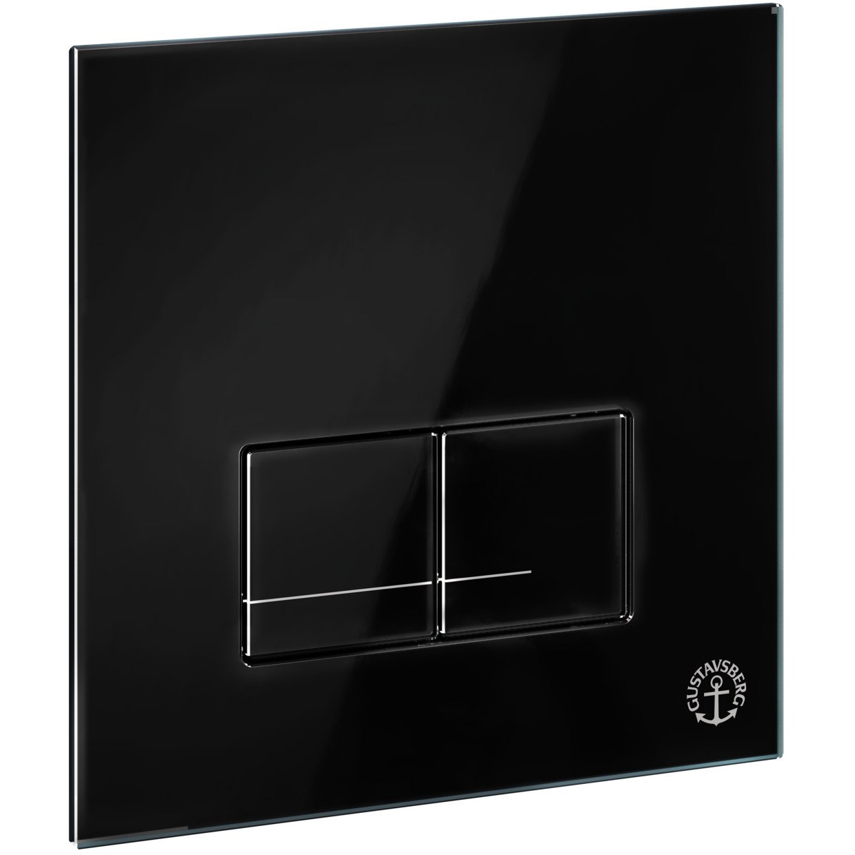 GUSTAVSBERG TOALETTKNAPP F/FIKSTUR XS, SORT GLASS