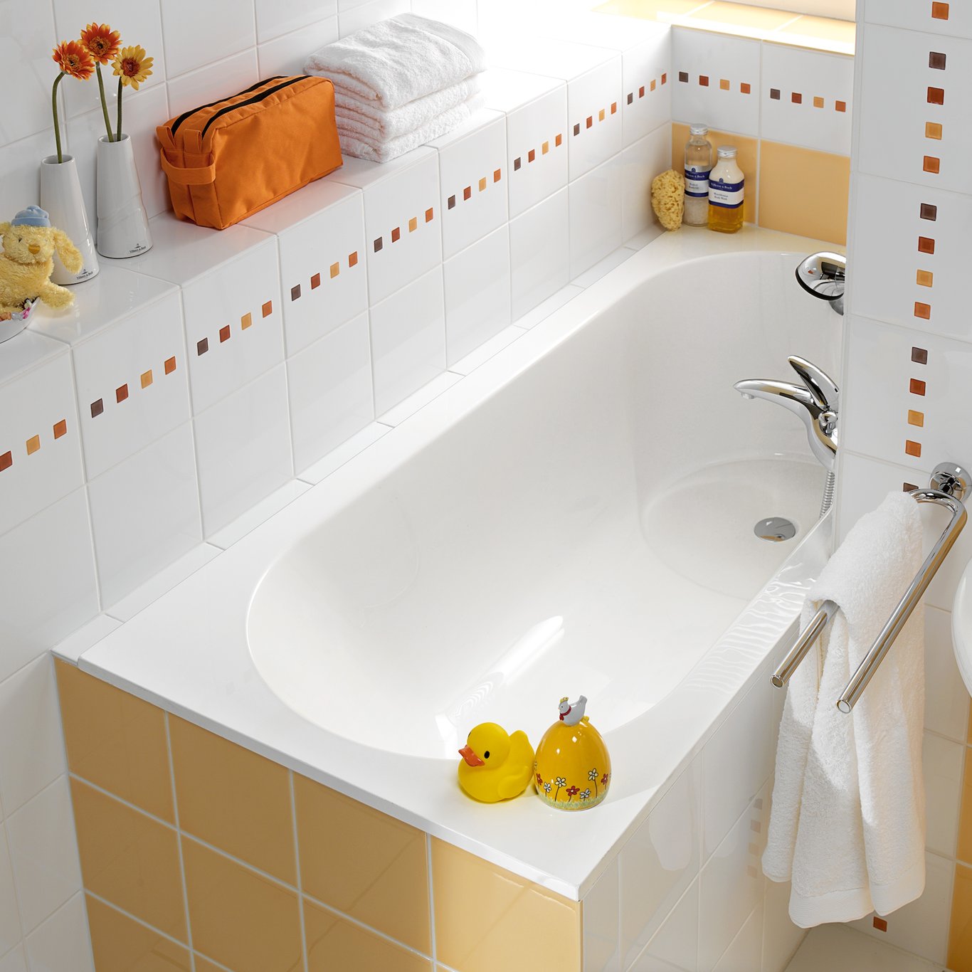 V&B LIBRA DUSJBADEKAR 180X80 FOR INNBYGGING HVIT ALPIN