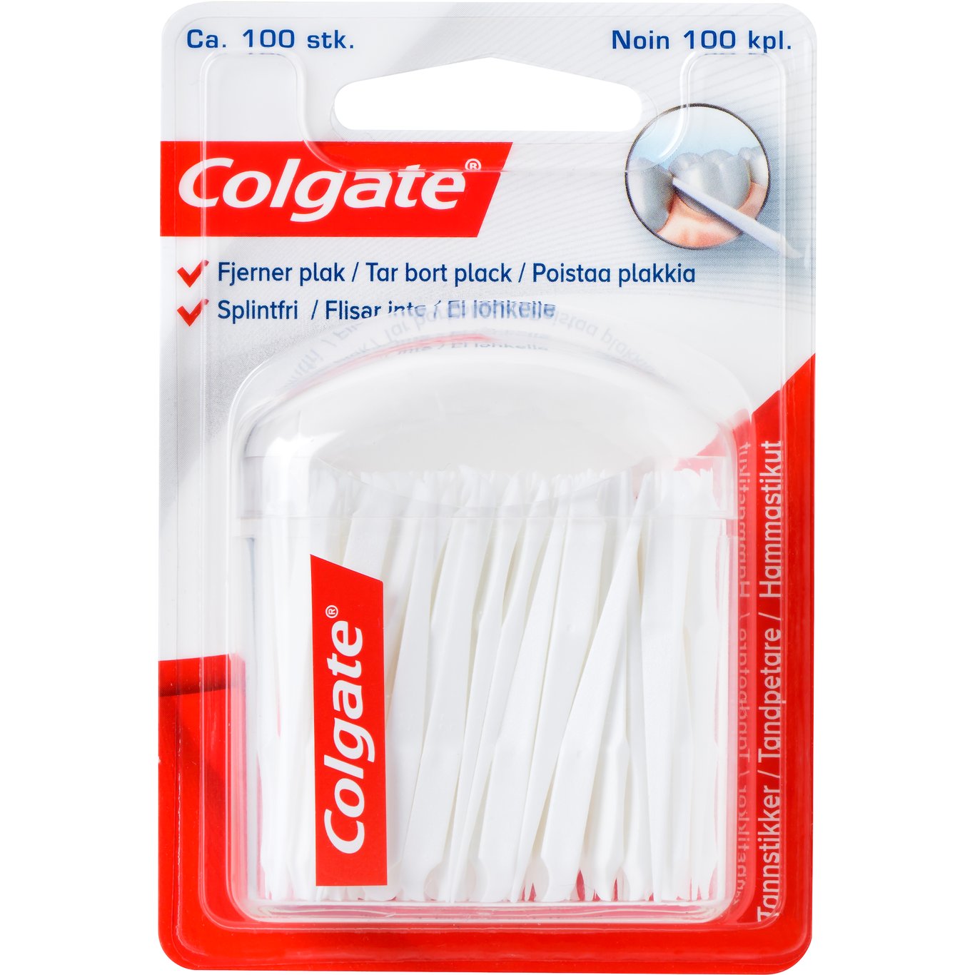 COLGATE TANNSTIKKER PLAST 100 STK