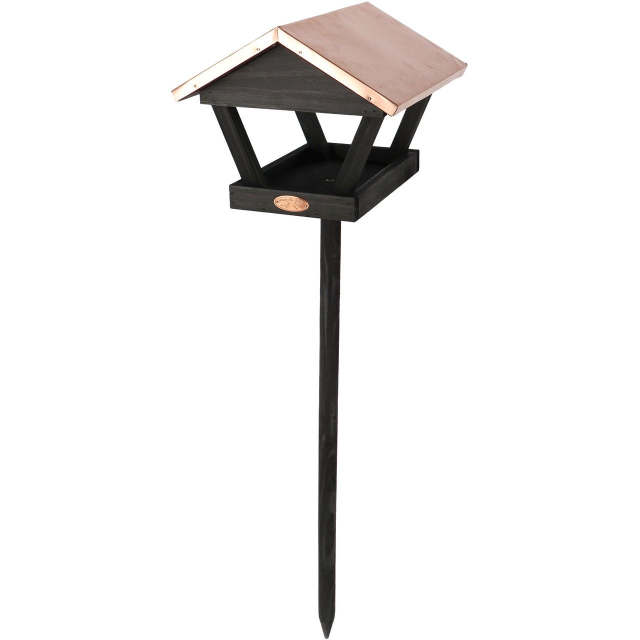 BIRD FUGLEBRETT PÅ STANG SORT KOBBER