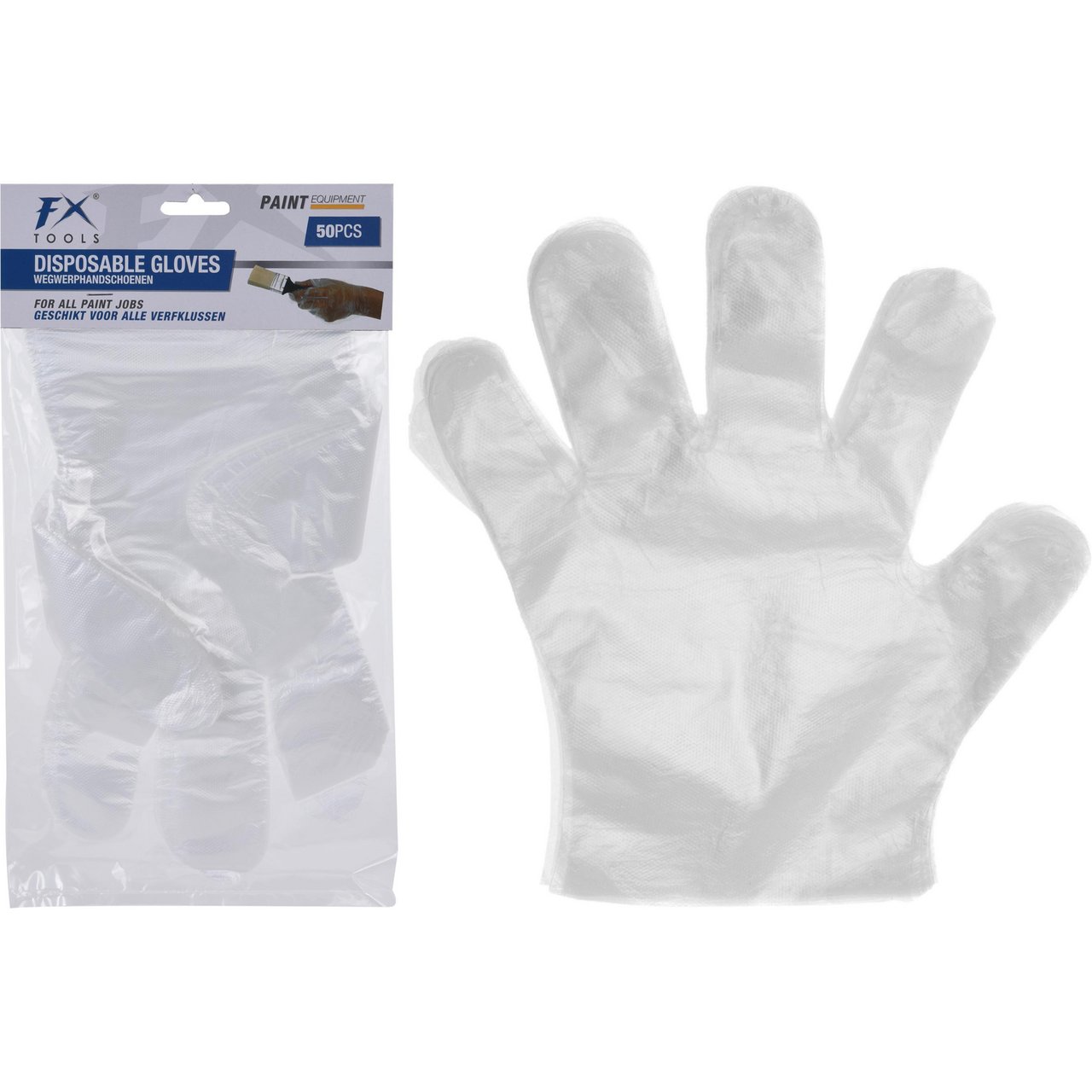 ENGANGSHANSKER PE TRANSPARENT 50STK