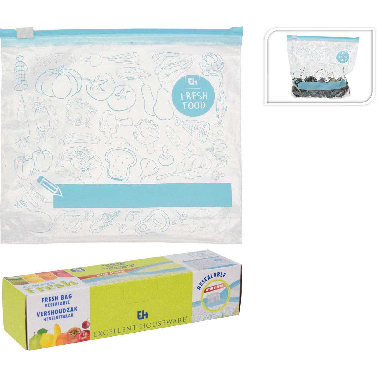 ZIPLOCK-POSE 15STK 1 LITER