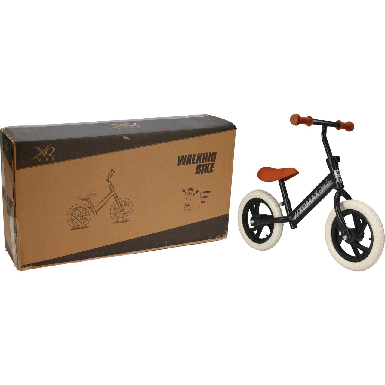 XQMAX BALANSESYKKEL 12" SORT