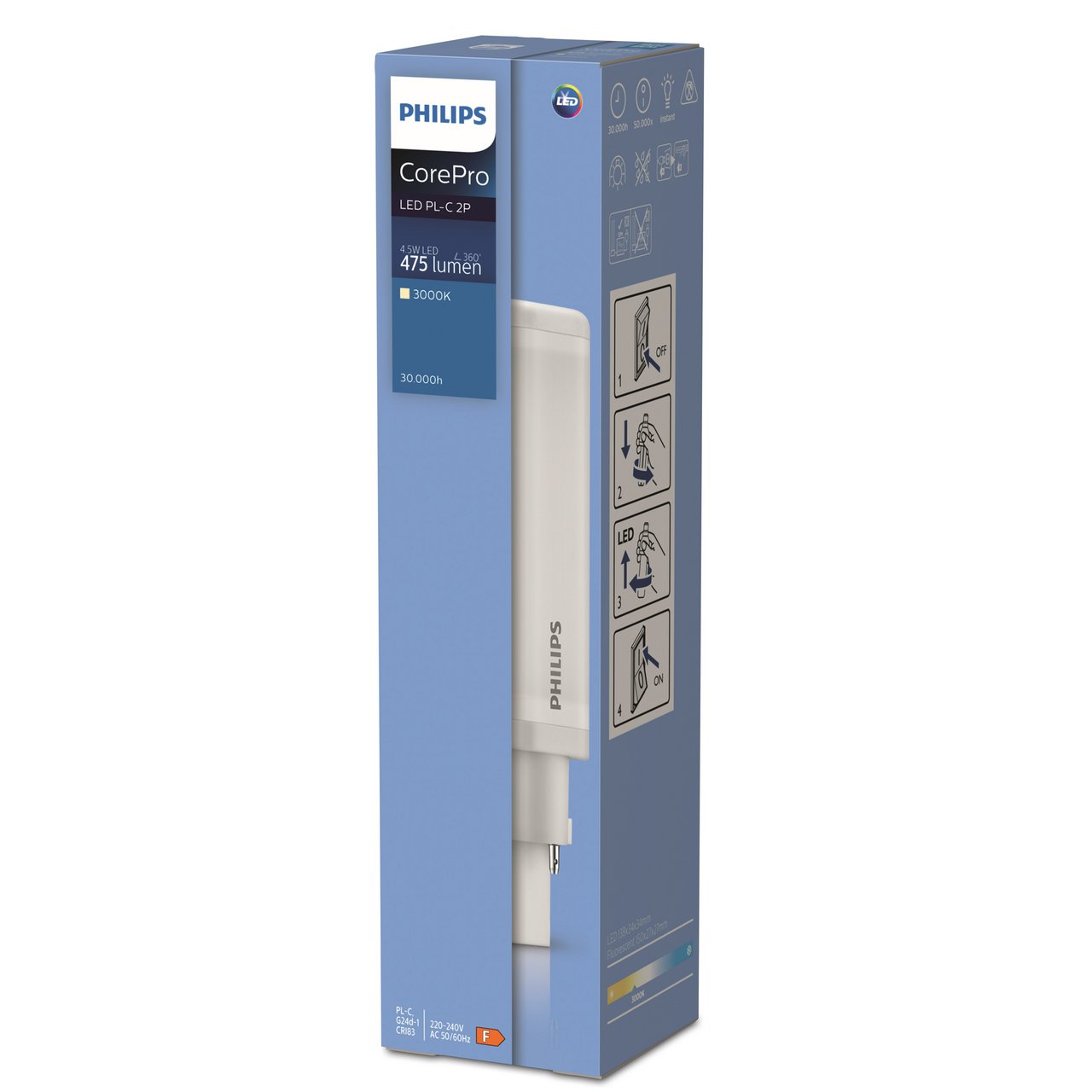 PHILIPS LYSPÆRE LED PLC 5.9W 830 2P G24D-1 PHILIPS LYSPÆRE LED PLC 5.9W 830 2P G24D-1