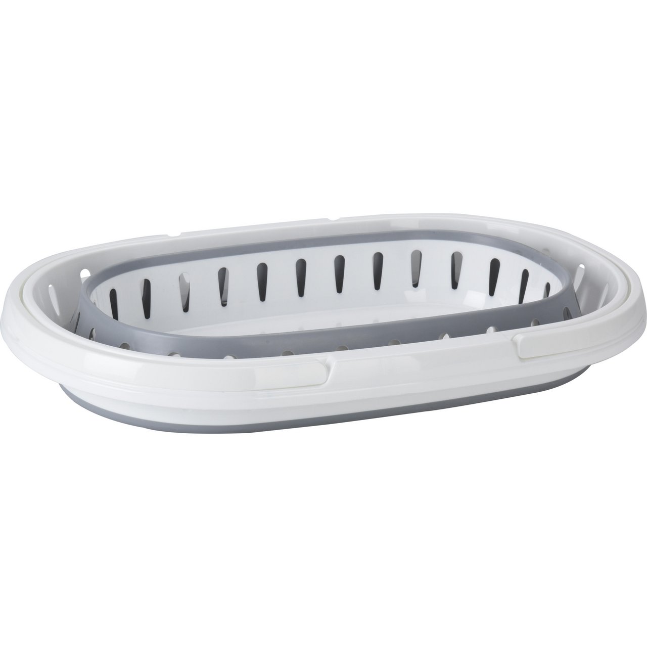 VASKEKURV FOLDBAR PP 25L 58X38CM HVIT/GRÅ