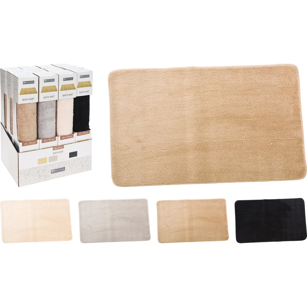 BATHROOM SOLUTIONS BADEMATTE 45X75CM ASSORTERT