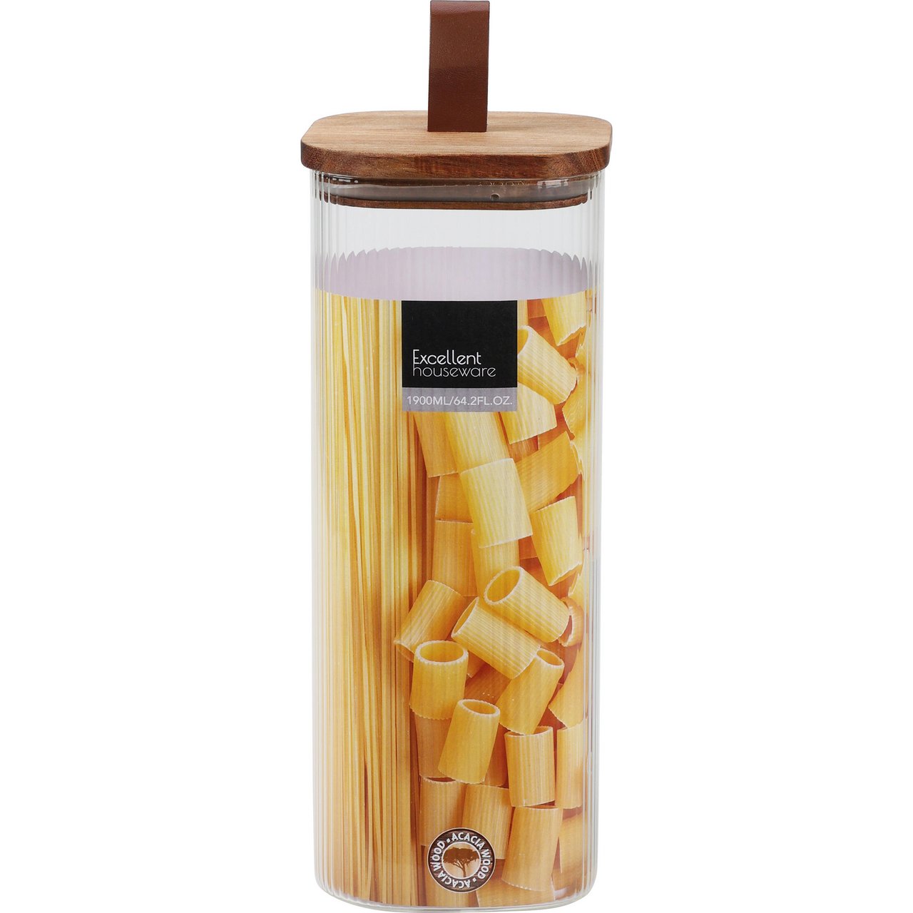 OPPBEVARINGSKRUKKE BOROSILIKATGLASS 1900ML AKASIETRE-LOKK