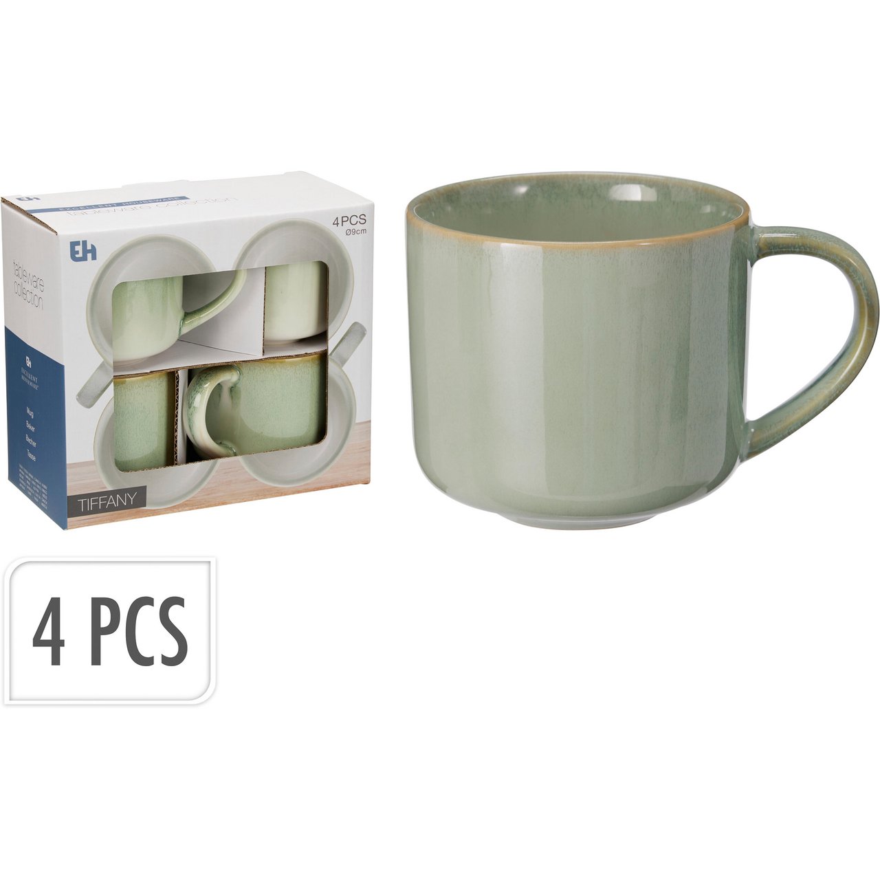 KOPP STENTØY 332ML 4STK GRØNN KOPP STENTØY 332ML 4STK GRØNN