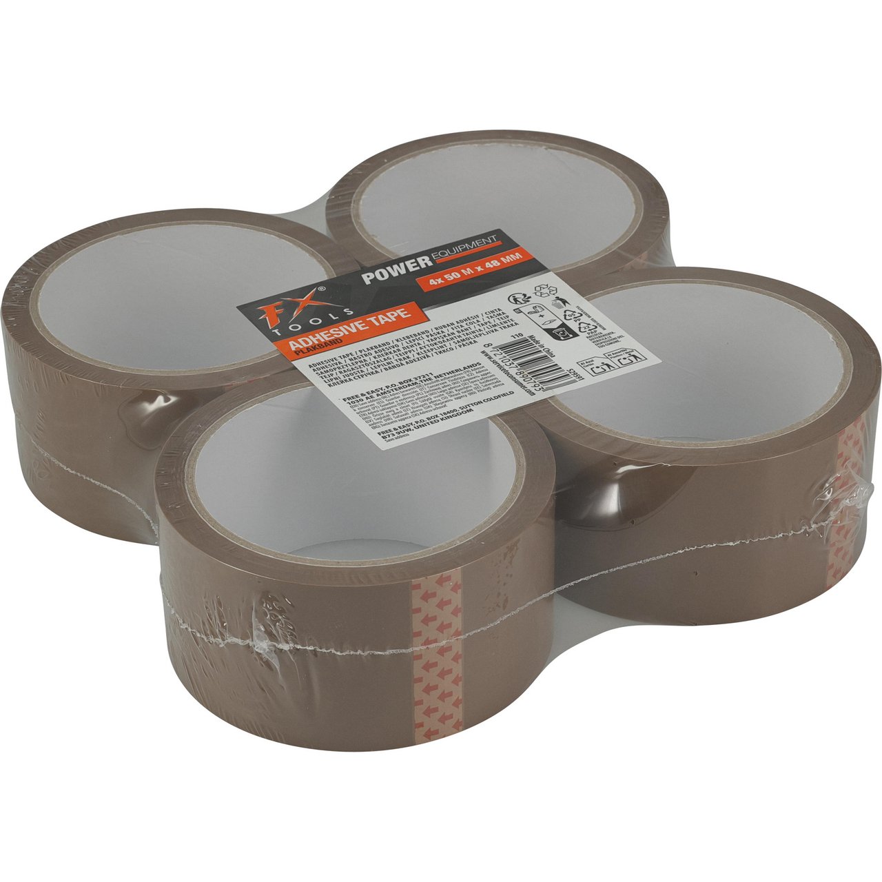 PAKKETAPE BRUN 4STK 50MX48MM