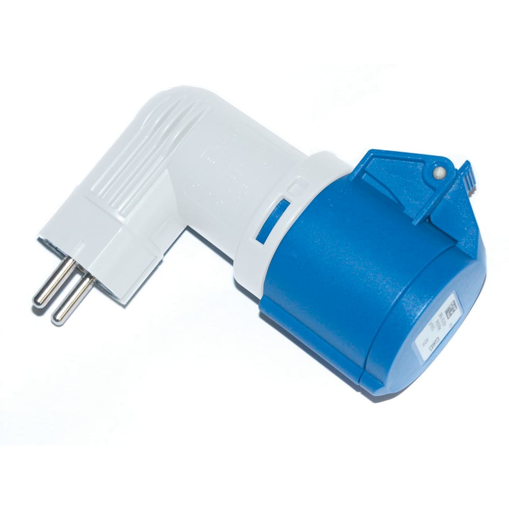 PCE OVERGANGSADAPTER CEE 216-6 TIL SCHUKO 216 VINKLET