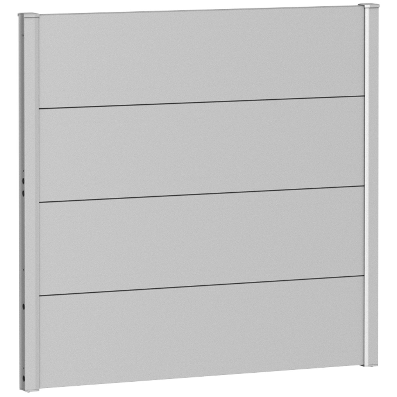 BIOHORT VEGGPANEL FOR LEVEGG UTEN AKRYLGLASS 100X90 SØLV METALLIC