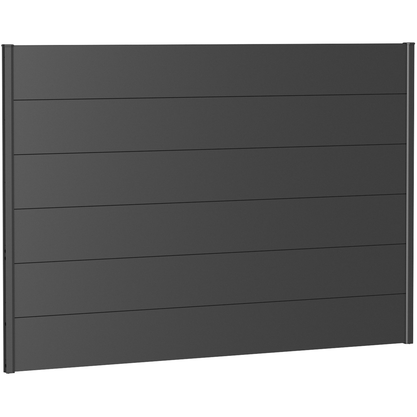 BIOHORT VEGGPANEL FOR LEVEGG UTEN AKRYLGLASS 200X135 MØRK GRÅ METALLIC