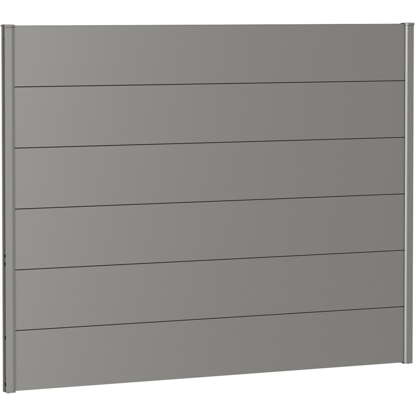 BIOHORT VEGGPANEL FOR LEVEGG UTEN AKRYLGLASS 180X135 KVARTSGRÅ METALLIC