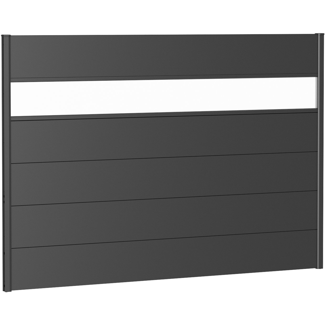 BIOHORT VEGGPANEL FOR LEVEGG AKRYLGLASS 200X135 MØRK GRÅ METALLIC