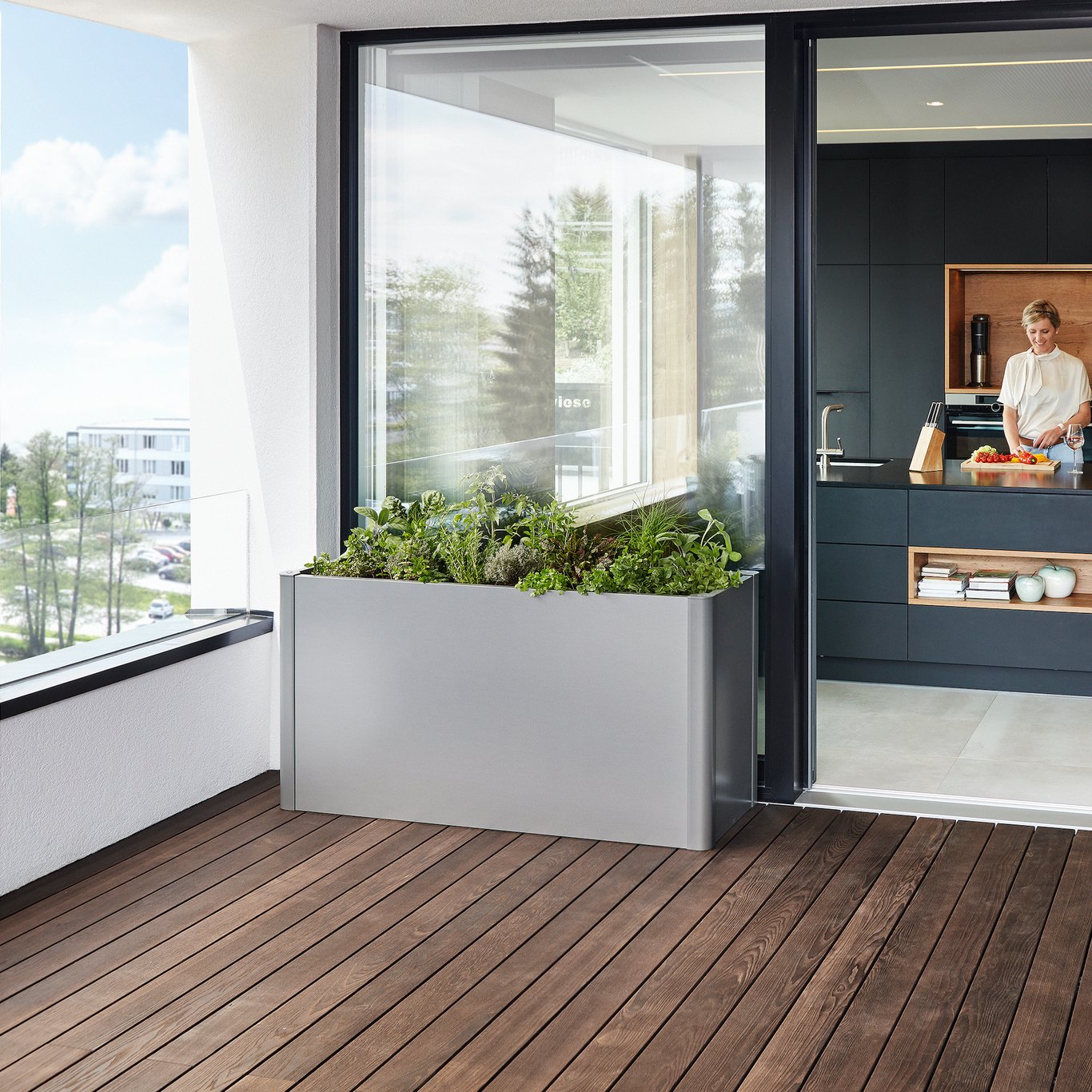 BIOHORT HØYBED BELVEDERE MAXI 150 KVARTSGRÅ METALLIC