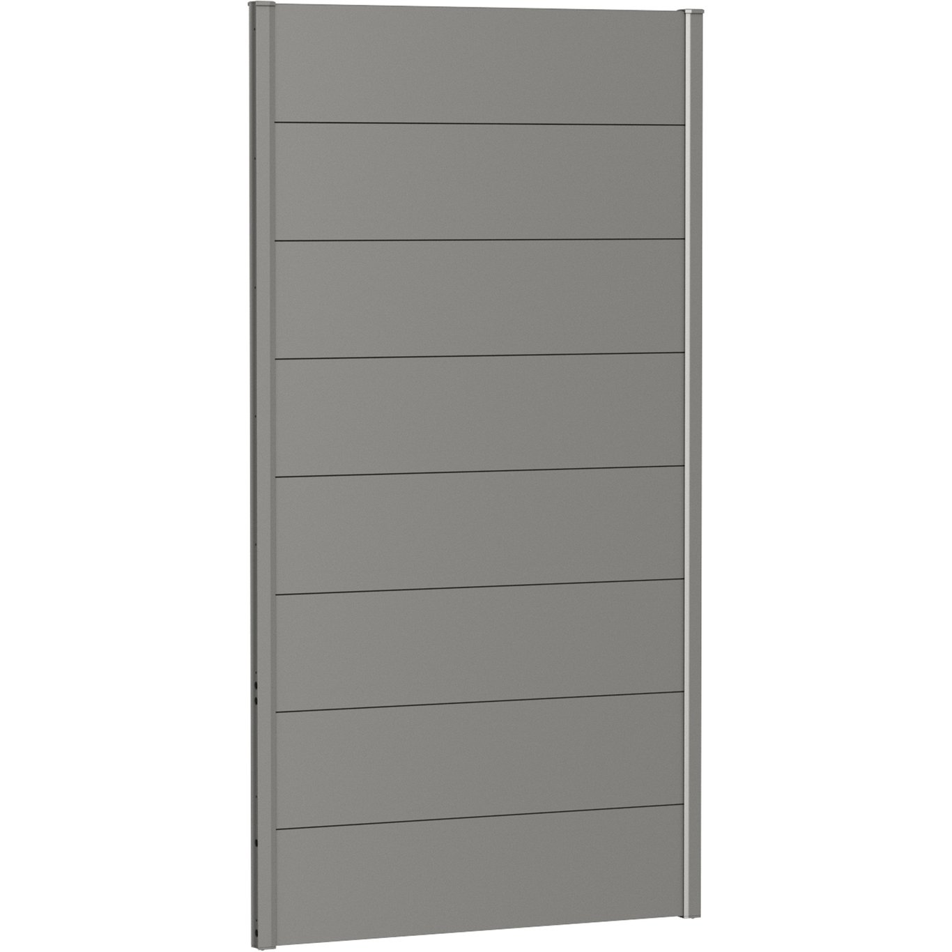 BIOHORT VEGGPANEL FOR LEVEGG UTEN AKRYLGLASS 100X180 KVARTSGRÅ METALLIC