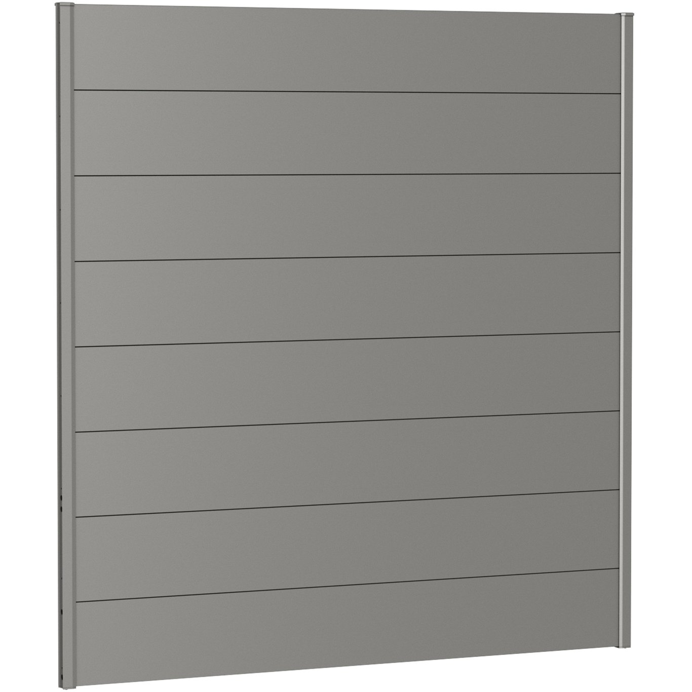BIOHORT VEGGPANEL FOR LEVEGG UTEN AKRYLGLASS 180X180 KVARTSGRÅ METALLIC