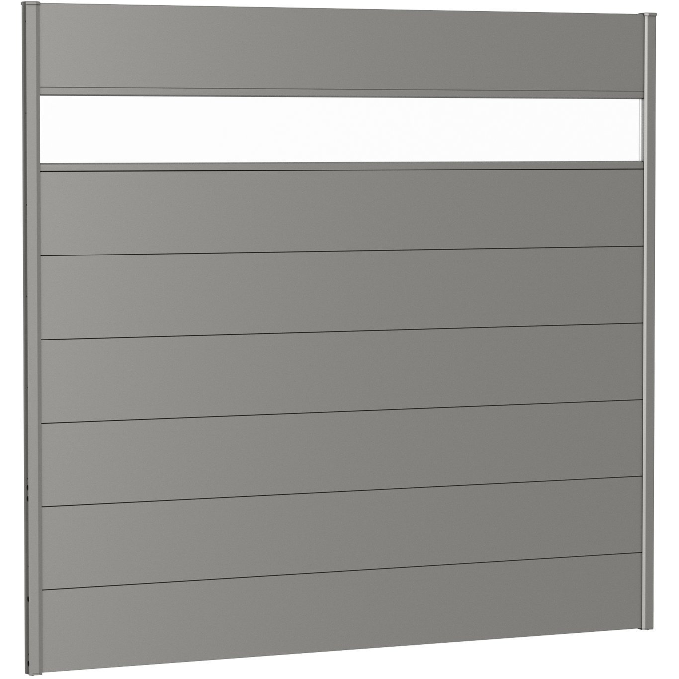BIOHORT VEGGPANEL FOR LEVEGG AKRYLGLASS 200X180 KVARTSGRÅ METALLIC
