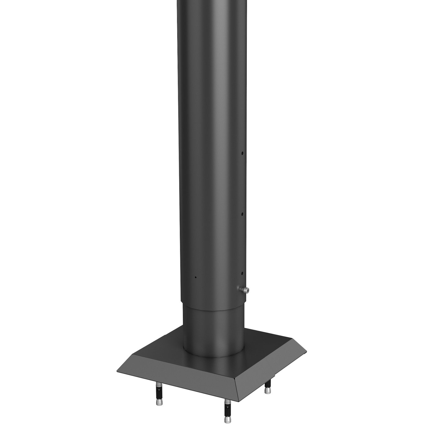 BIOHORT STOLPE FOR LEVEGG FOR FORANKRING 135 CM HØYDEJUSTERBAR MØRK GRÅ METALLIC