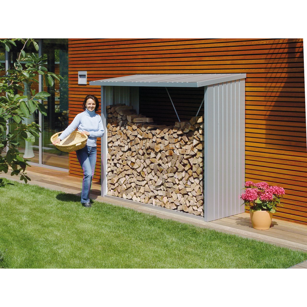 BIOHORT VEDSKJUL WOODSTOCK 230 METALLIC SØLV