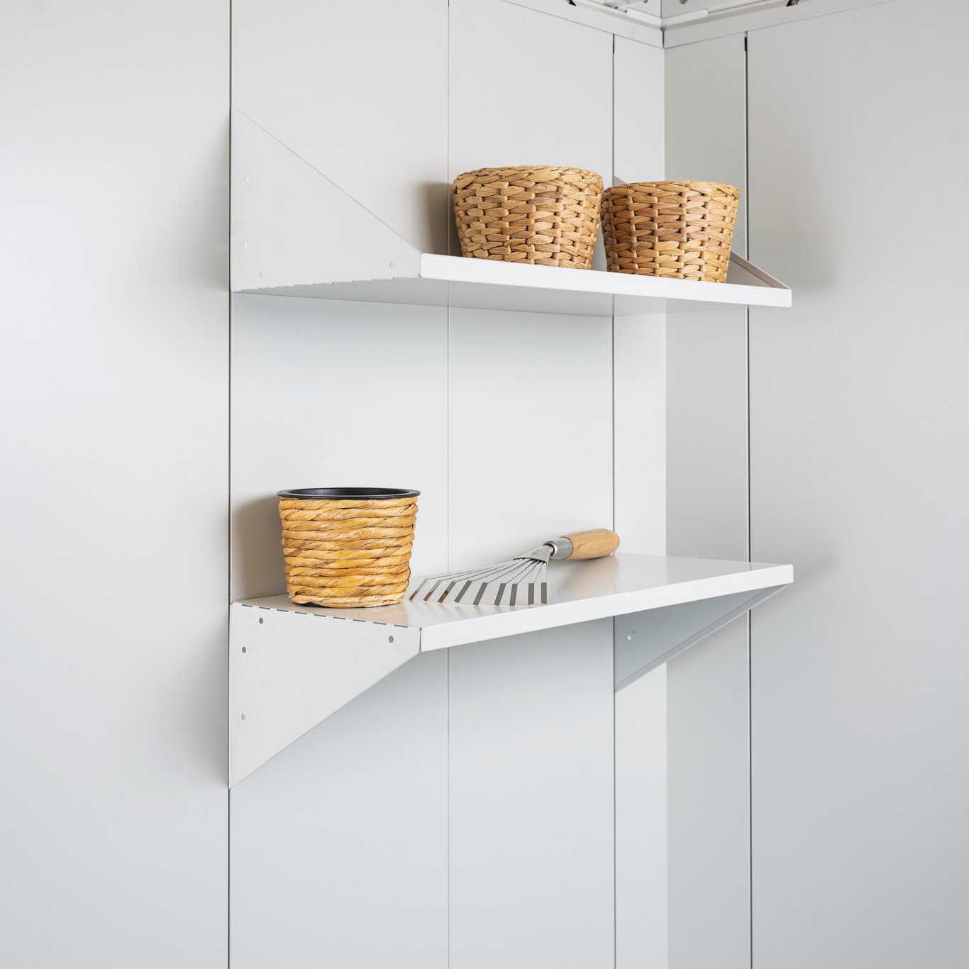 BIOHORT HYLLER DYP REDSKAPSBOD NEO HVIT GRÅ , 2 HYLLER BIOHORT HYLLER DYP REDSKAPSBOD NEO HVIT GRÅ , 2 HYLLER