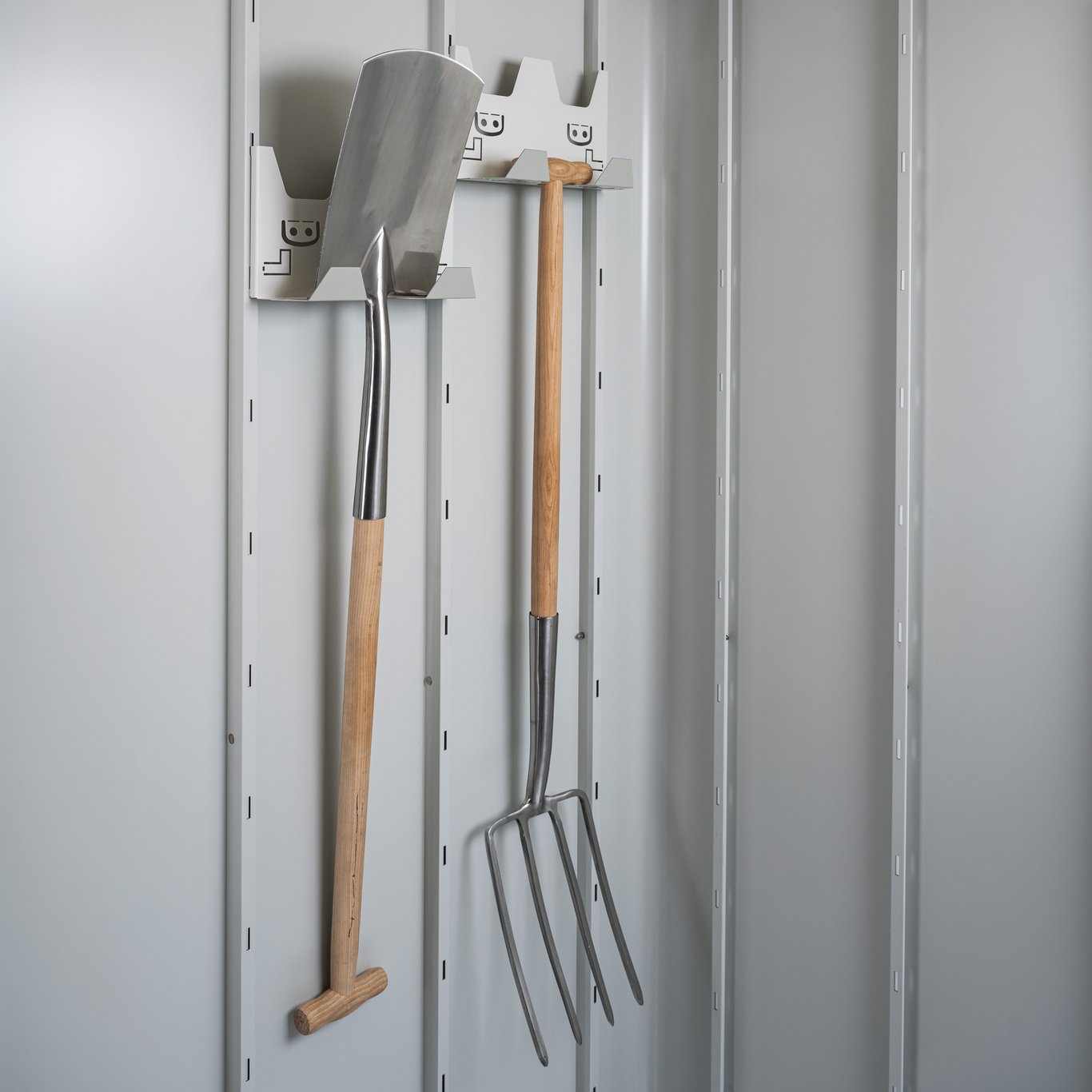 BIOHORT VERKTØYHENGER REDSKAPSBOD NEO, HVIT GRÅ  2 STK