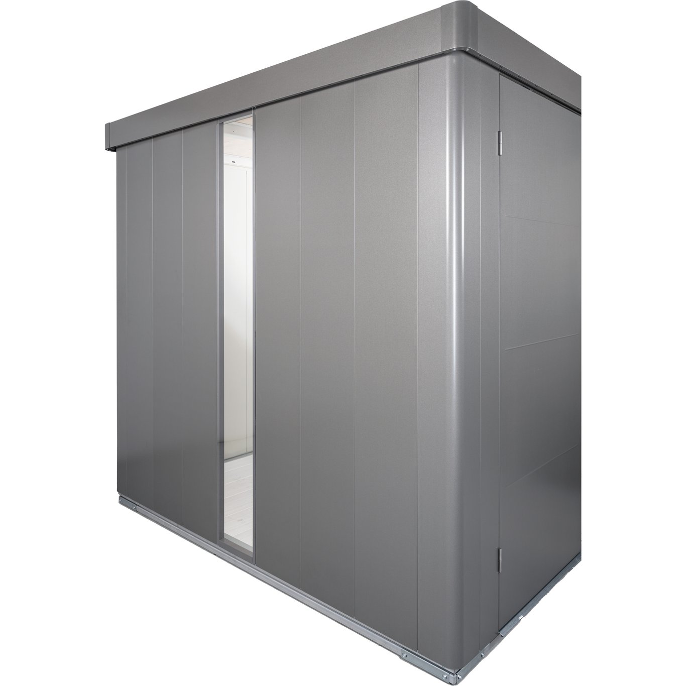 BIOHORT FARGET PANEL LAGET AV AKRYLGLASS REDSKAPSBOD NEO, MØRK GRÅ METALLIC