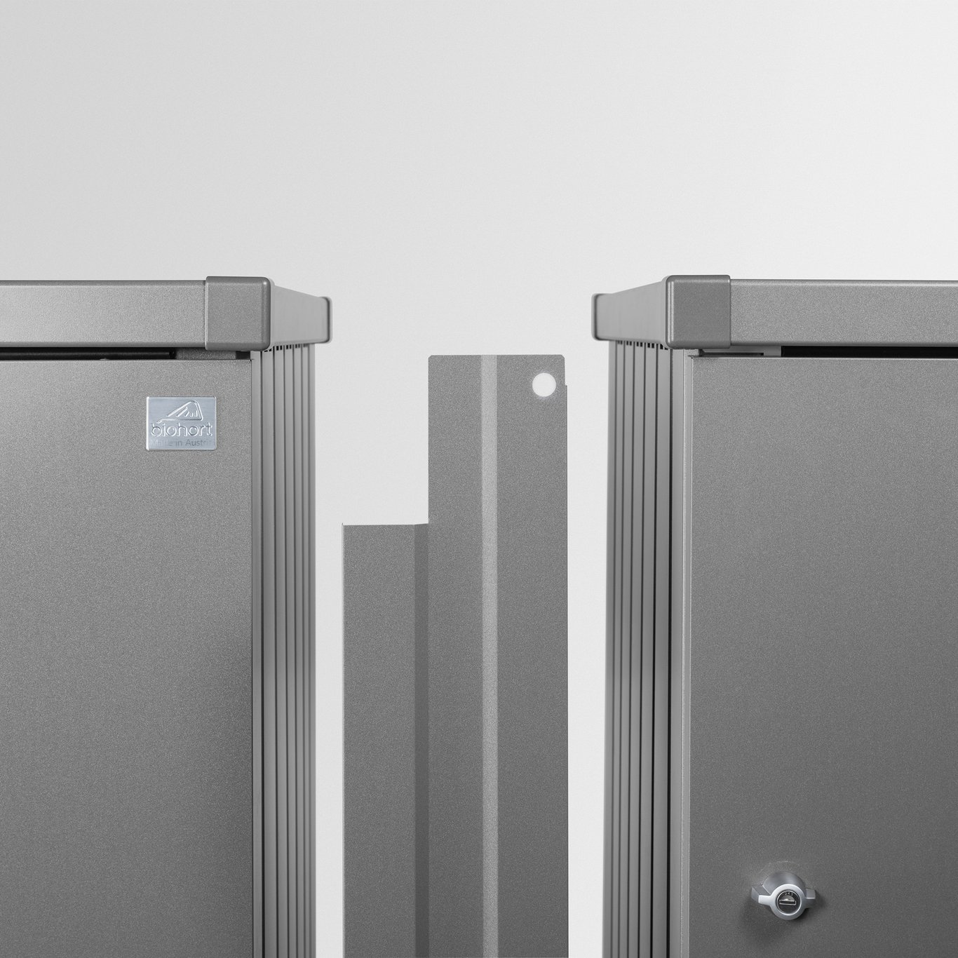 BIOHORT TILKOBLING FOR OPPBEVARINGSSKAP TIL SØPPELDUNK ALEX KVARTSGRÅ METALLIC 2 STK