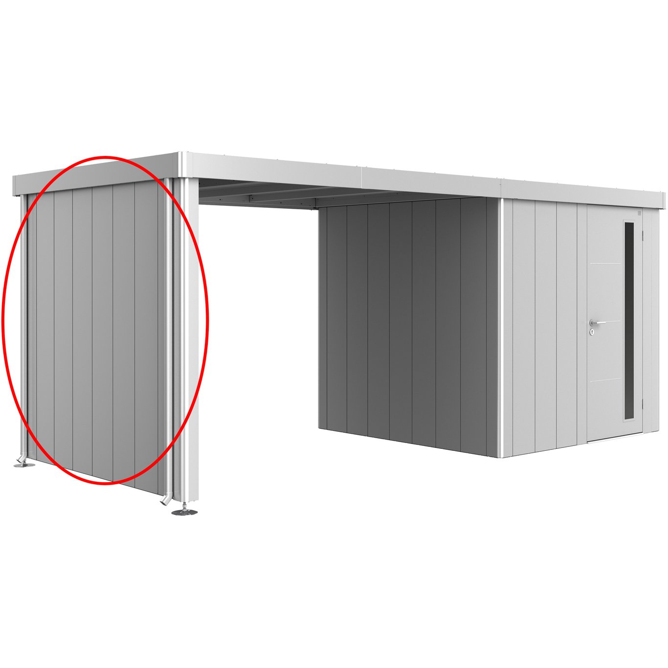 BIOHORT SIDEVEGG FOR SIDETAK FOR REDSKAPSBOD NEO 2A/2B/2C/2D SØLV METALLIC BIOHORT SIDEVEGG FOR SIDETAK FOR REDSKAPSBOD NEO 2A/2B/2C/2D SØLV METALLIC